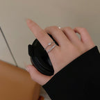 Minimal Tiny Heart Layer Stacking Ring Set