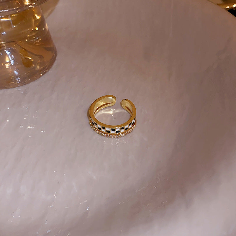 Checkerboard Eternity Layer Band Rings | HR661