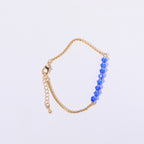 18K Gold Birthstone Beads Chain Bracelet