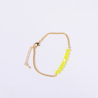 18K Gold Birthstone Beads Chain Bracelet