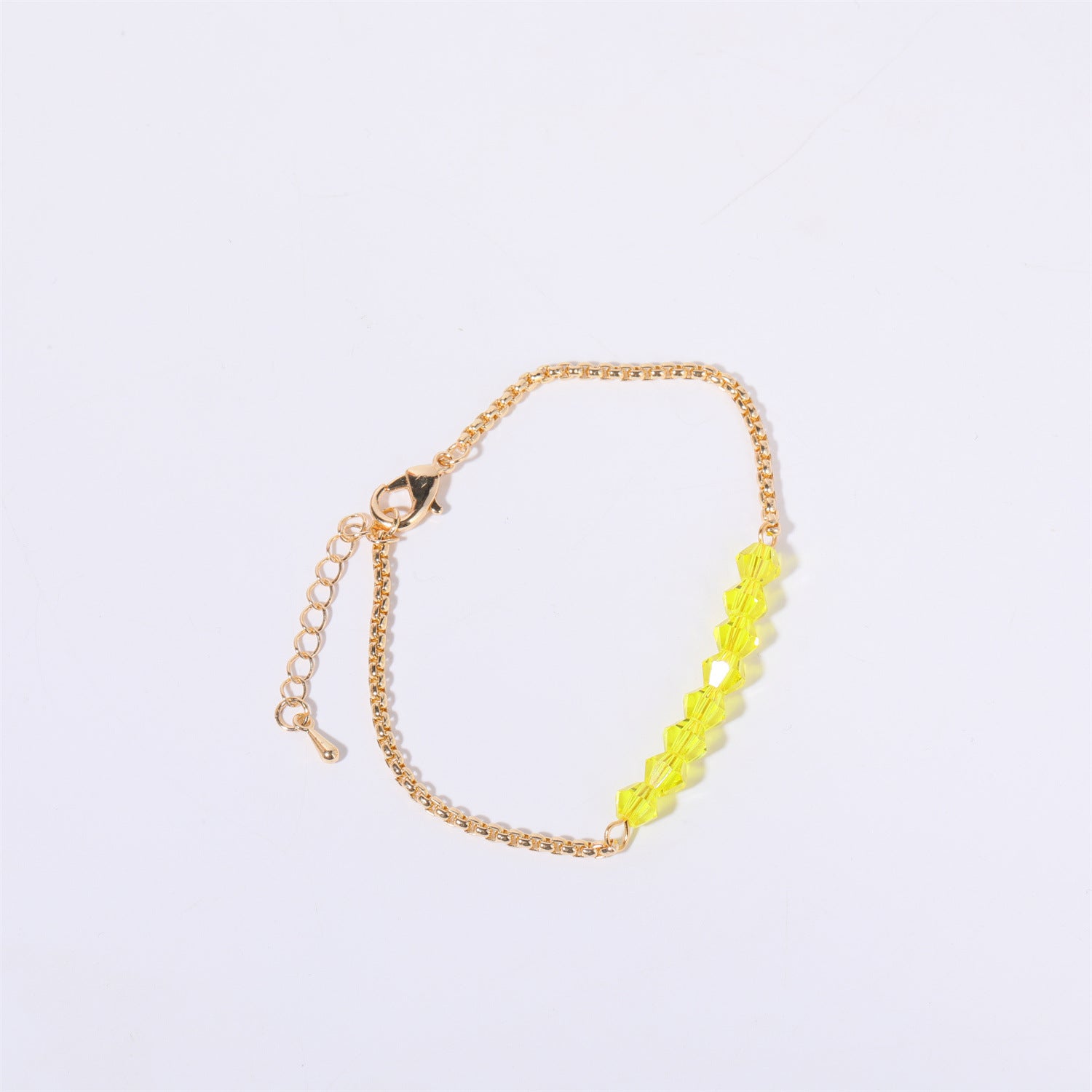 18K Gold Birthstone Beads Chain Bracelet
