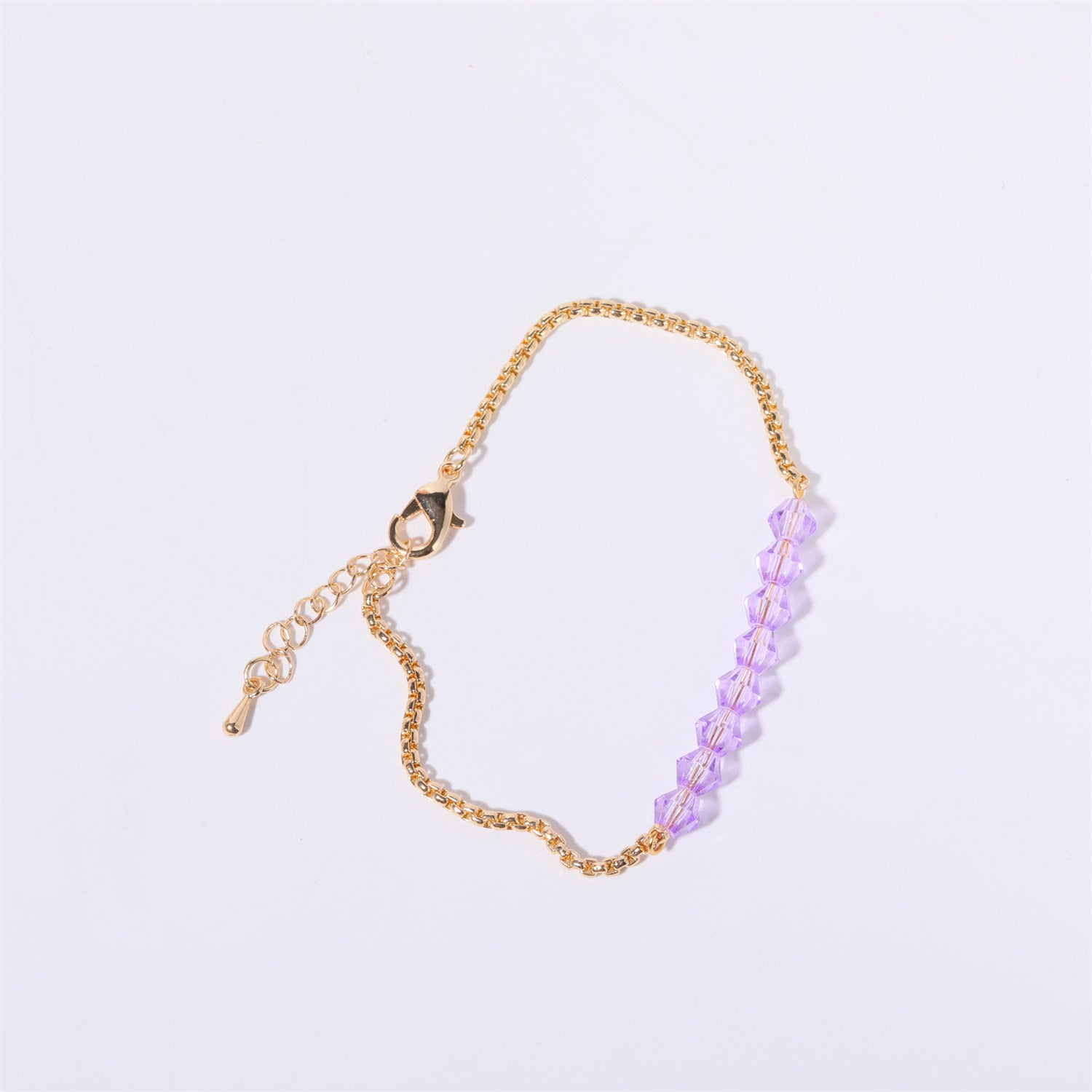 18K Gold Birthstone Beads Chain Bracelet