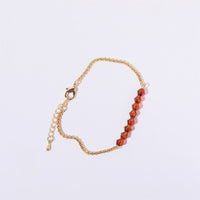 18K Gold Birthstone Beads Chain Bracelet