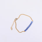 18K Gold Birthstone Beads Chain Bracelet