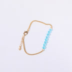 18K Gold Birthstone Beads Chain Bracelet