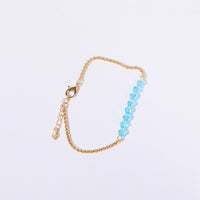 18K Gold Birthstone Beads Chain Bracelet