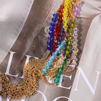 18K Gold Birthstone Beads Chain Bracelet