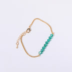 18K Gold Birthstone Beads Chain Bracelet