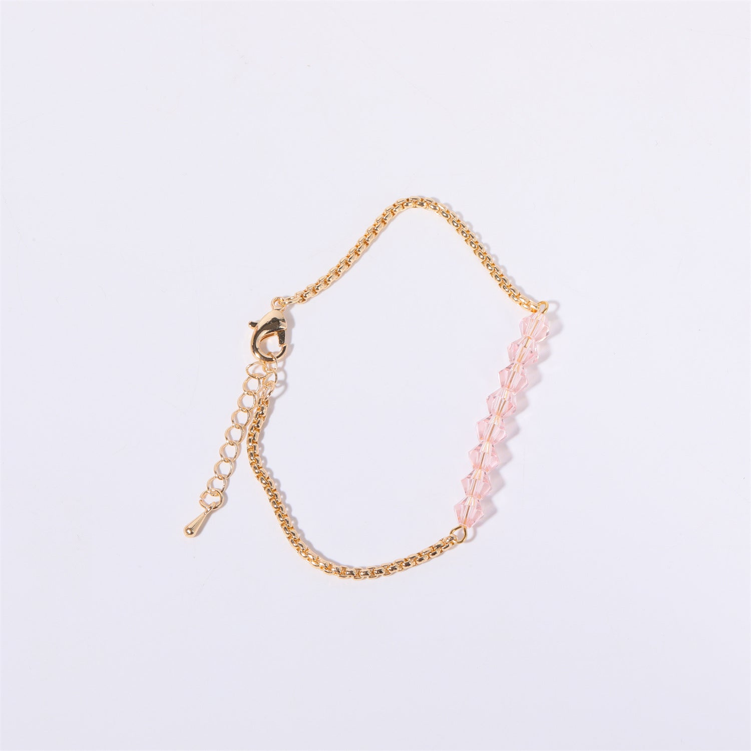18K Gold Birthstone Beads Chain Bracelet