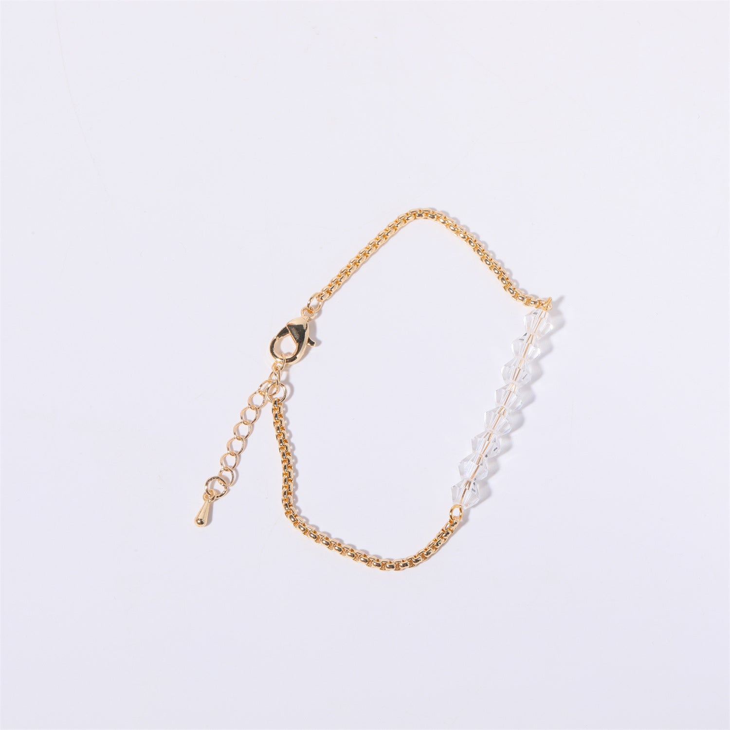 18K Gold Birthstone Beads Chain Bracelet