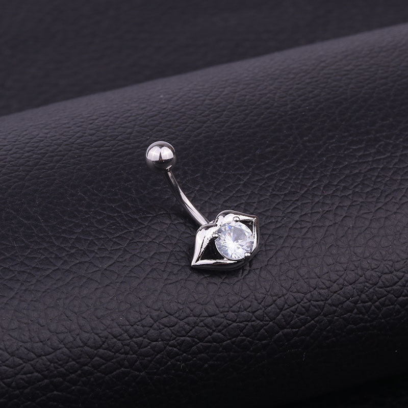 Surgical Steel Sexy Lip Top Mount Belly Button Ring | HSBR18608