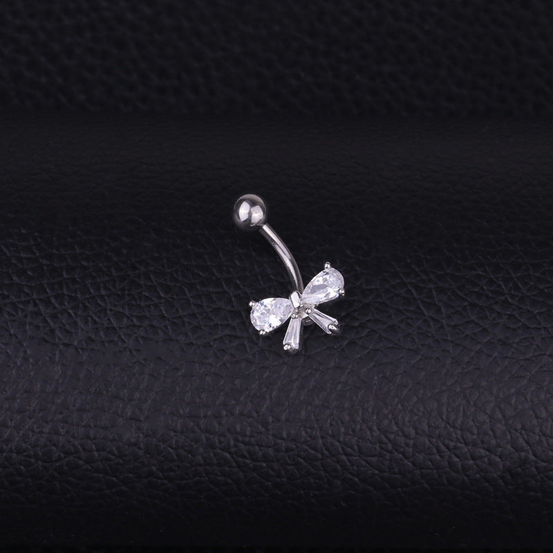 Surgical Steel Bowknot Belly Piercing Ring