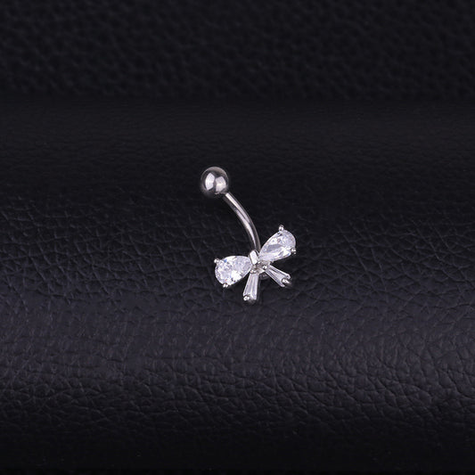 Surgical Steel Bowknot Belly Piercing Ring