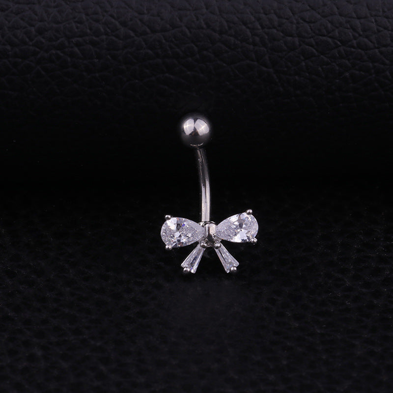 Surgical Steel Bowknot Belly Piercing Ring