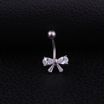 Surgical Steel Bowknot Belly Piercing Ring