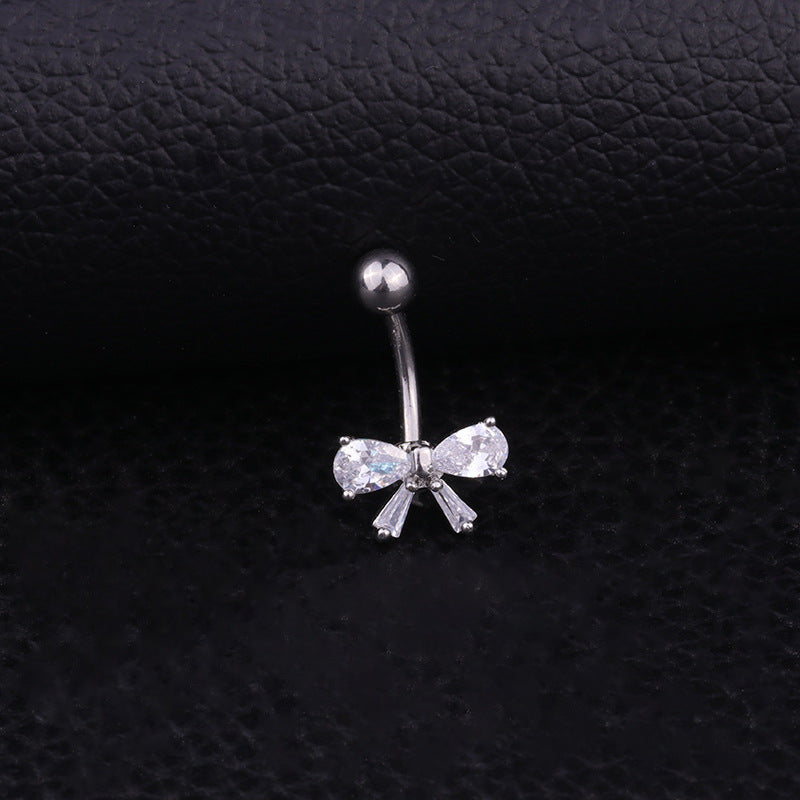 Surgical Steel Bowknot Belly Piercing Ring