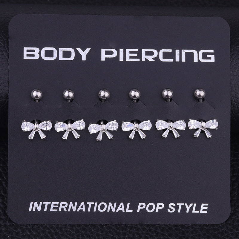 Surgical Steel Bowknot Belly Piercing Ring