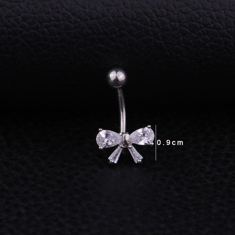 Surgical Steel Bowknot Belly Piercing Ring