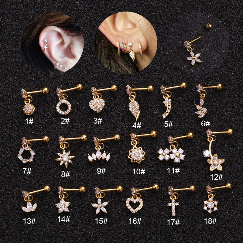 cartilage earrings, piercing jewelry, cartilage piercing, body jewelry, helix piercing, helix earrings, tragus piercing