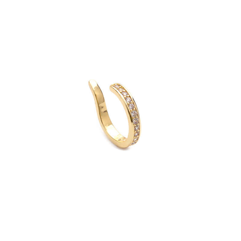 18K Gold No Piercing Minimal Cartilage Ear Cuff