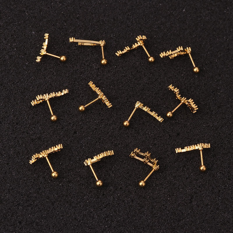 20G Surgical Steel Zodiac Cartilage Stud Earrings