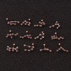 20G Surgical Steel Zodiac Cartilage Stud Earrings