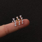 20G Cartilage Dangle Flower Stud Rose Gold Earrings | HSPJ19102