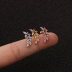 20G Cartilage Dangle Flower Stud Rose Gold Earrings | HSPJ19102