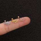 20G Leaf Dangle Helix Tragus Earrings 