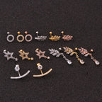 20G Leaf Helix Tragus Stud Earrings