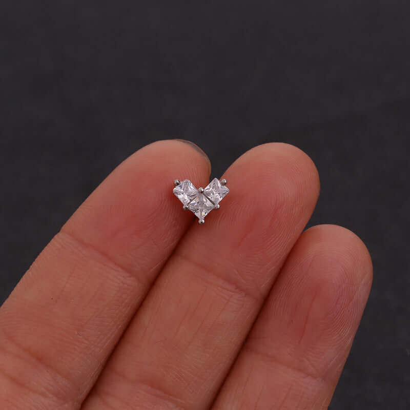 20G Cartilage Leaf Stud Helix Earrings 