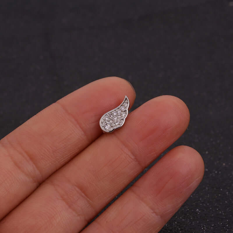 20G Cartilage Leaf Stud Helix Earrings 