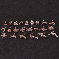 cartilage earrings, piercing jewelry, cartilage piercing, body jewelry, helix piercing, helix earrings, tragus piercing, flower earrings, cute earrings