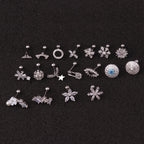 20G Safety Pin Cartilage Forward Helix Stud Earrings