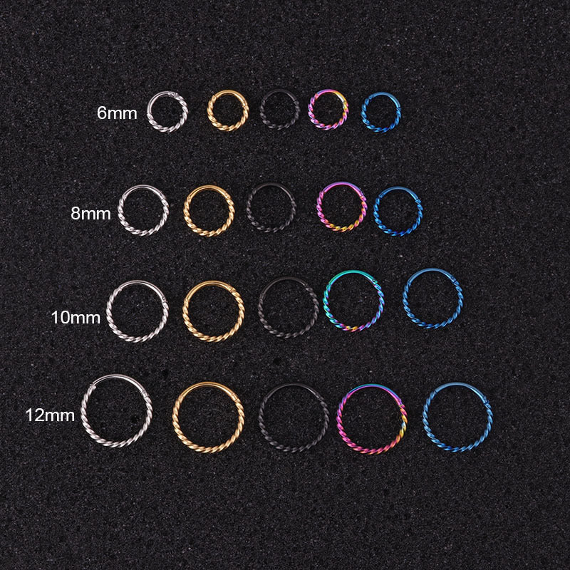 16G Surgical Steel Cartilage Huggie Colorful Hoop | HSPJ19120