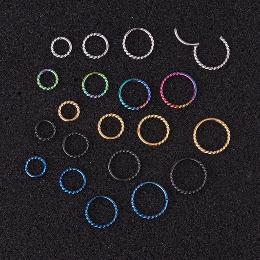 16G Surgical Steel Cartilage Huggie Colorful Hoop | HSPJ19120