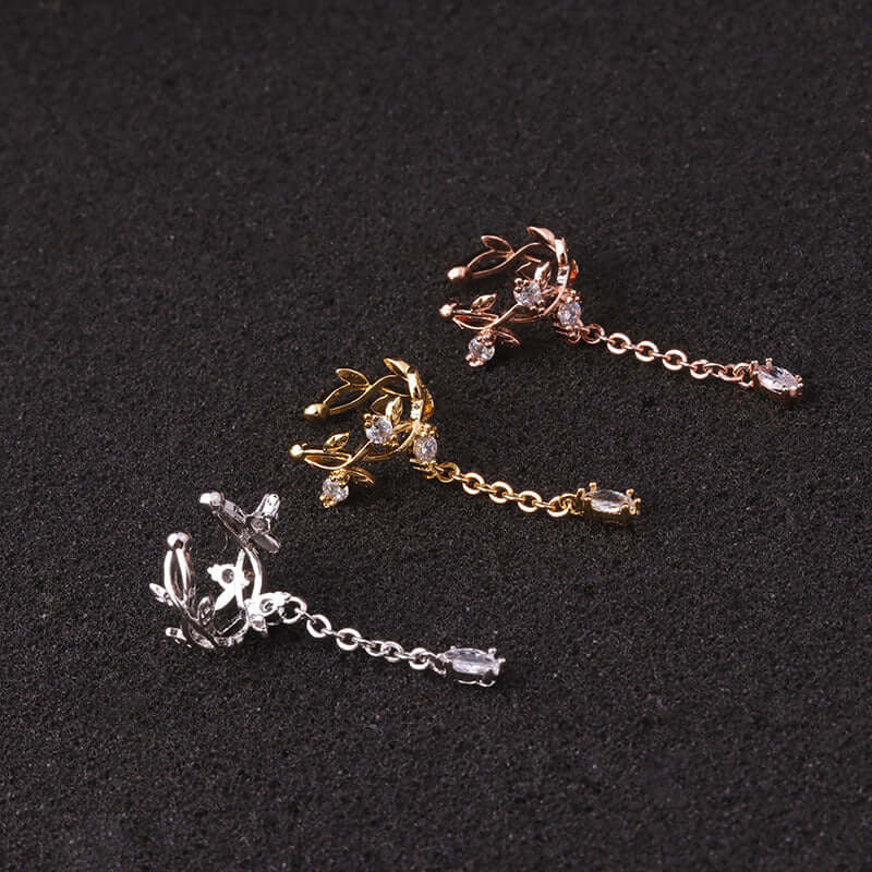 18K Gold Plated No Piercing Ear Cuff Diamond Ear Cuff