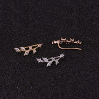 16G Cartilage Linear Flower Ear Clip Ear Cuff | HSPJ19124