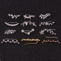 16G Cartilage Linear Flower Ear Clip Ear Cuff | HSPJ19124