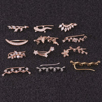 16G Cartilage Linear Flower Ear Clip Ear Cuff | HSPJ19124