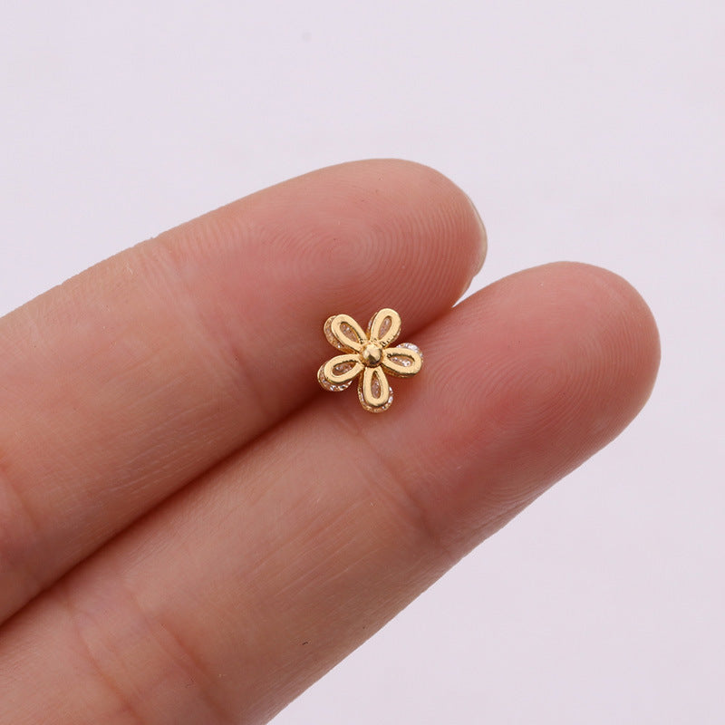20G Snow Flakes Cartilage Conch Sleeper Stud Earrings