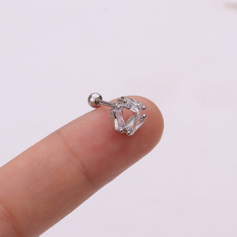 20G Snow Flakes Cartilage Conch Sleeper Stud Earrings