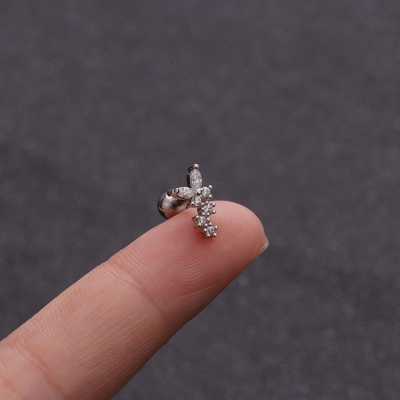 16G Cartilage Butterfly Helix Conch Stud Earrings