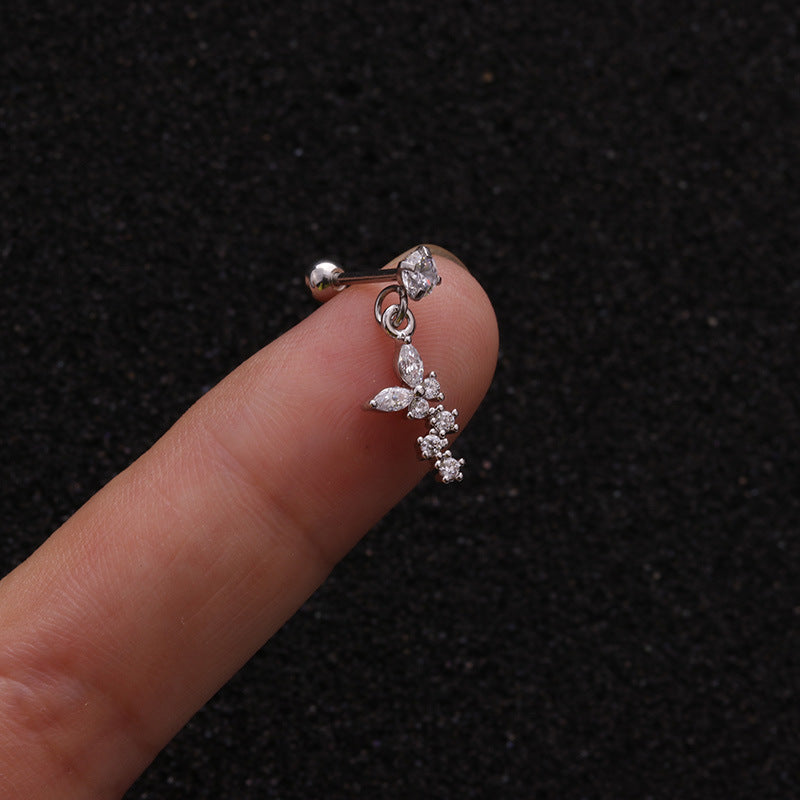 20G Surgical Steel Star Moon Dangle Cartilage Earring | HSPJ1926