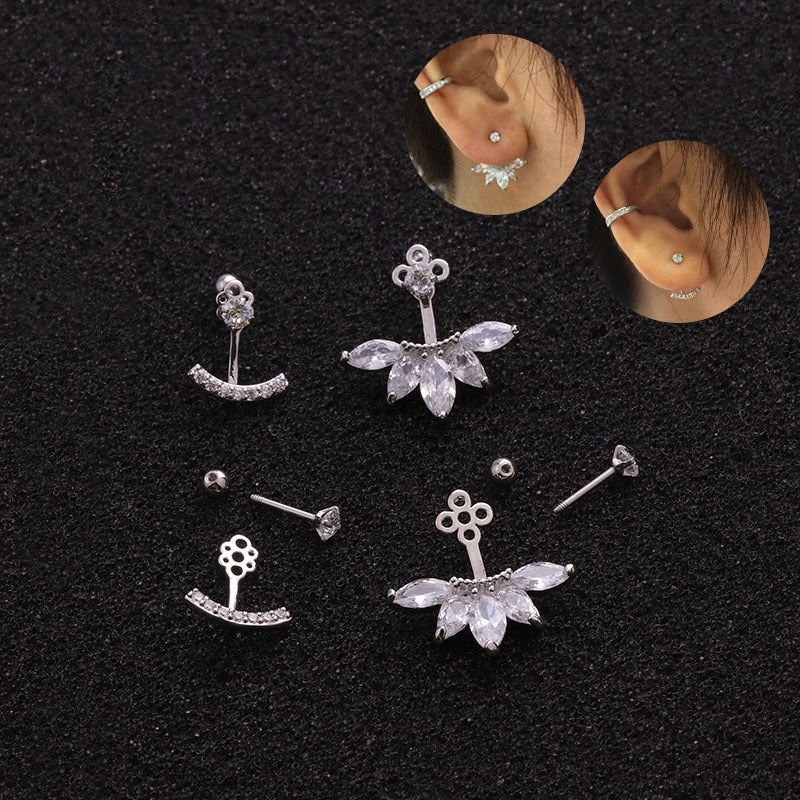 20G Cartilage Front Back Earring