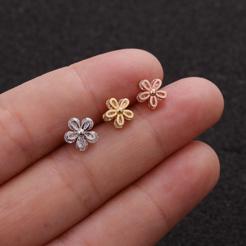 20G Cross Star Helix Earrings Stud | HSPJ1934