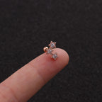 20G Cross Star Helix Earrings Stud | HSPJ1934