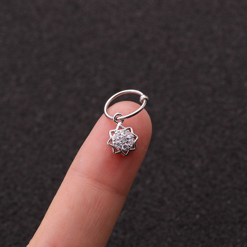 20G Surgical Cartilage Hoop Earrings, Dangle Hoop Earrings | HSPJ1936