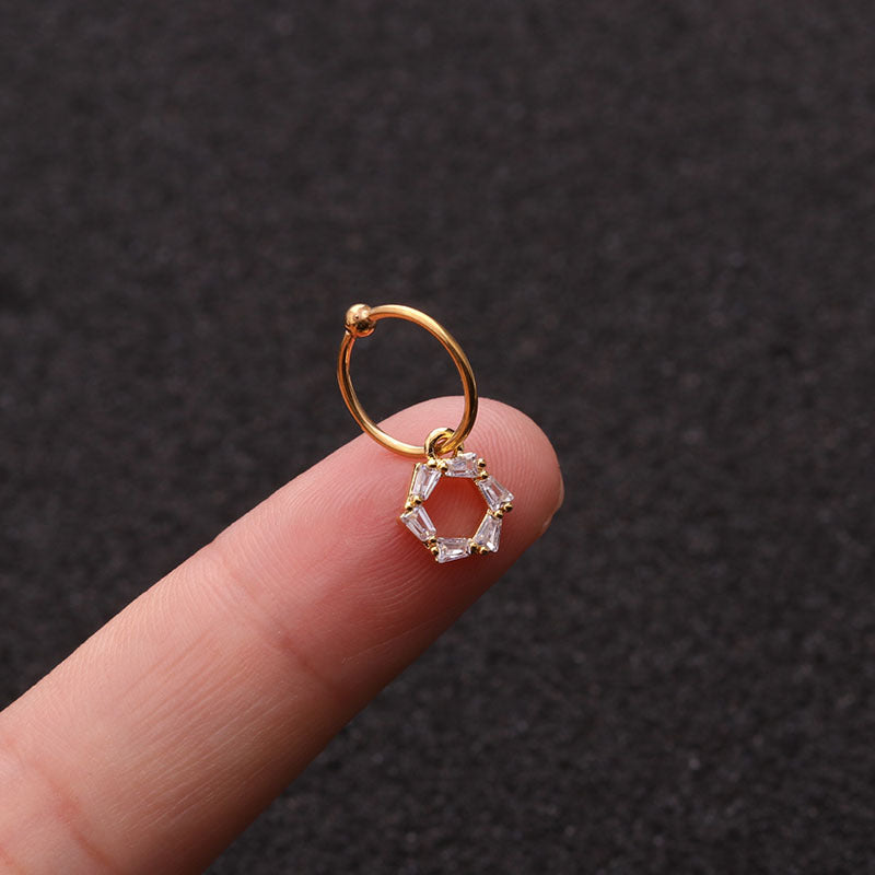 20G Surgical Cartilage Hoop Earrings, Dangle Hoop Earrings | HSPJ1936