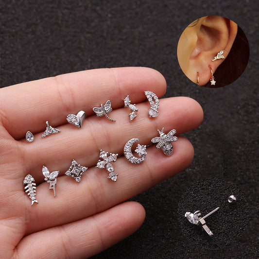 cartilage earrings, piercing jewelry, cartilage piercing, body jewelry, helix piercing, helix earrings, tragus piercing, snake earrings, snake cartilage earrings